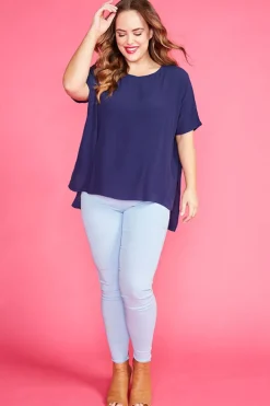Lorraine Designs Tops*Serena Navy Top