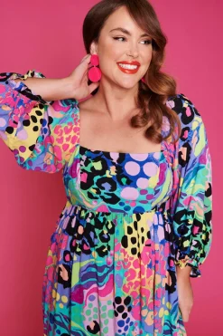 Paper Heart Fit & Flare Dresses | Off The Shoulder Dresses*Sheryl Electric Leopard Dress
