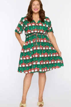 Lorraine Designs Casual Dresses | Fit & Flare Dresses*Siena Christmas Gnomes Dress