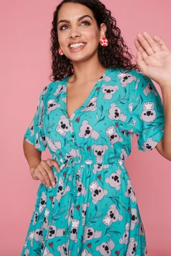Lorraine Designs Casual Dresses | Fit & Flare Dresses*Siena Green Koala Dress