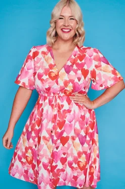 Lorraine Designs Casual Dresses | Fit & Flare Dresses*Siena Painterly Hearts Dress