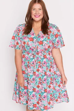 Lorraine Designs Casual Dresses | Fit & Flare Dresses*Siena Pops of Red Dress