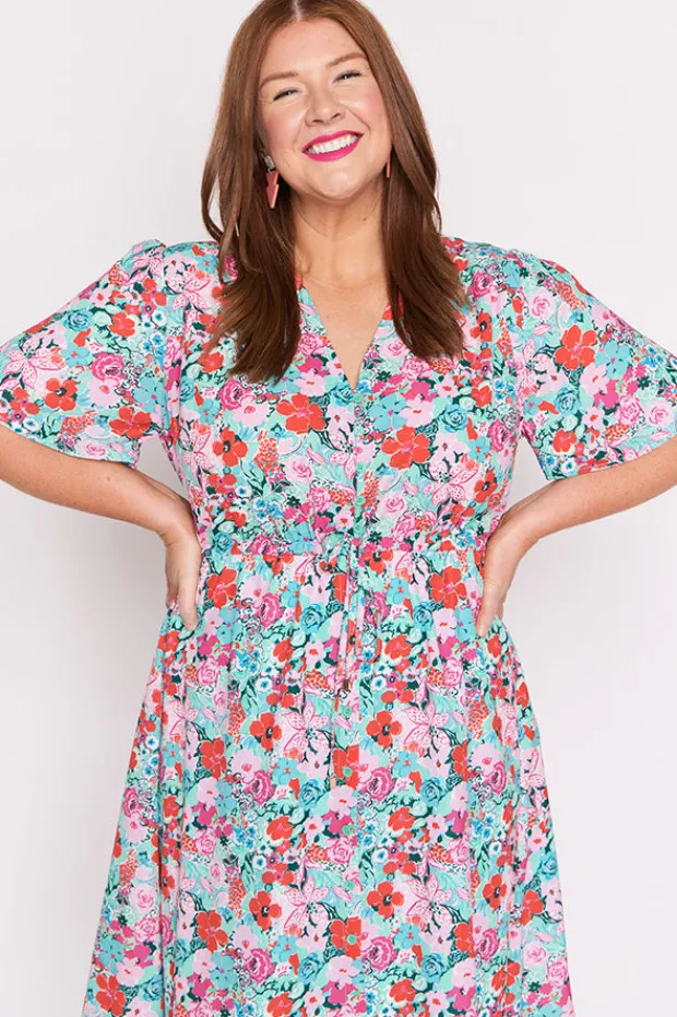 Lorraine Designs Casual Dresses | Fit & Flare Dresses*Siena Pops of Red Dress