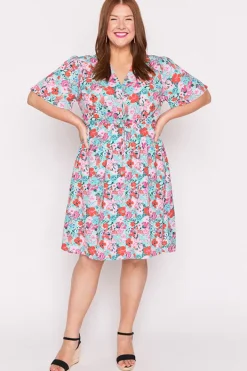 Lorraine Designs Casual Dresses | Fit & Flare Dresses*Siena Pops of Red Dress