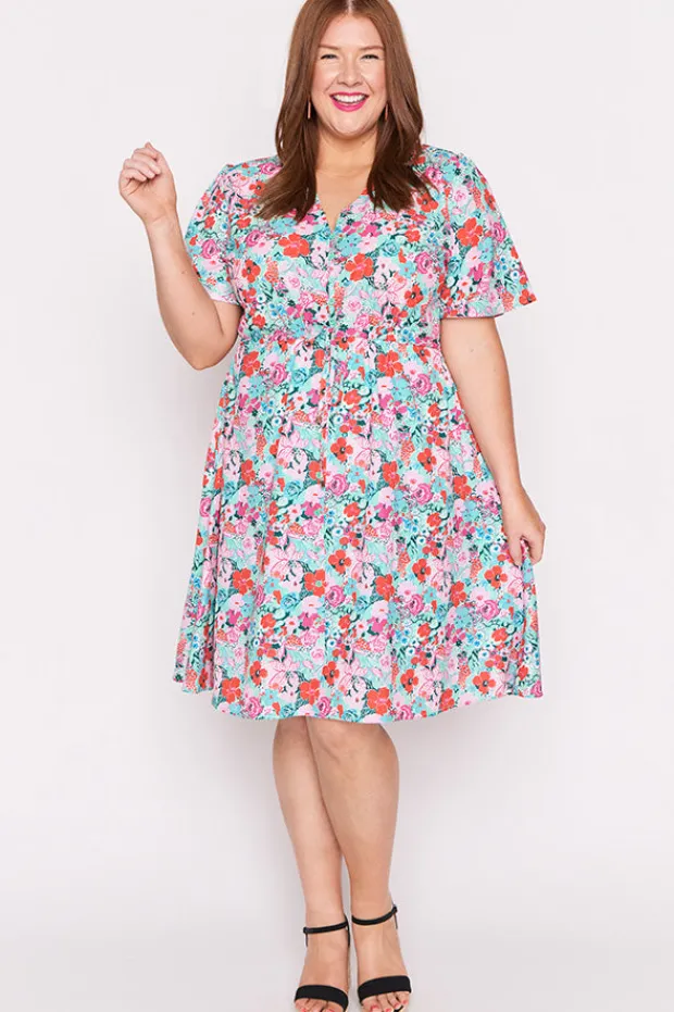 Lorraine Designs Casual Dresses | Fit & Flare Dresses*Siena Pops of Red Dress