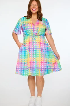 Lorraine Designs Casual Dresses | Fit & Flare Dresses*Siena Rainbow Weave Dress