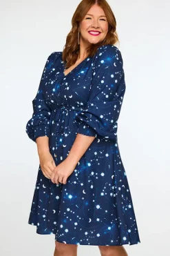 Lorraine Designs Casual Dresses | Fit & Flare Dresses*Sofia Celestial Sky Dress