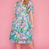 Lorraine Designs Fit & Flare Dresses | Cocktail Dresses*Sorrento Aqua Spring Party Dress