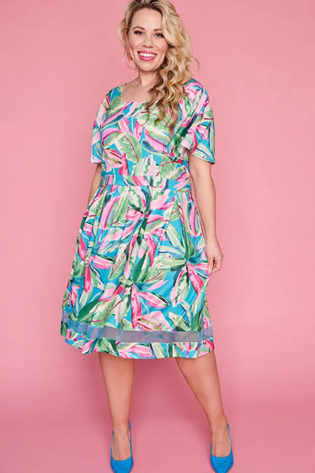 Lorraine Designs Fit & Flare Dresses | Cocktail Dresses*Sorrento Aqua Spring Party Dress