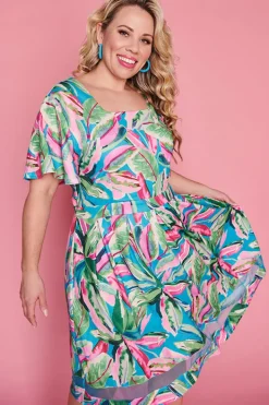 Lorraine Designs Fit & Flare Dresses | Cocktail Dresses*Sorrento Aqua Spring Party Dress