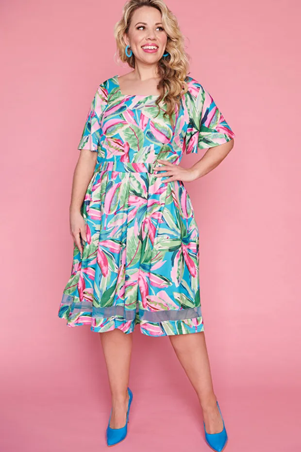 Lorraine Designs Fit & Flare Dresses | Cocktail Dresses*Sorrento Aqua Spring Party Dress