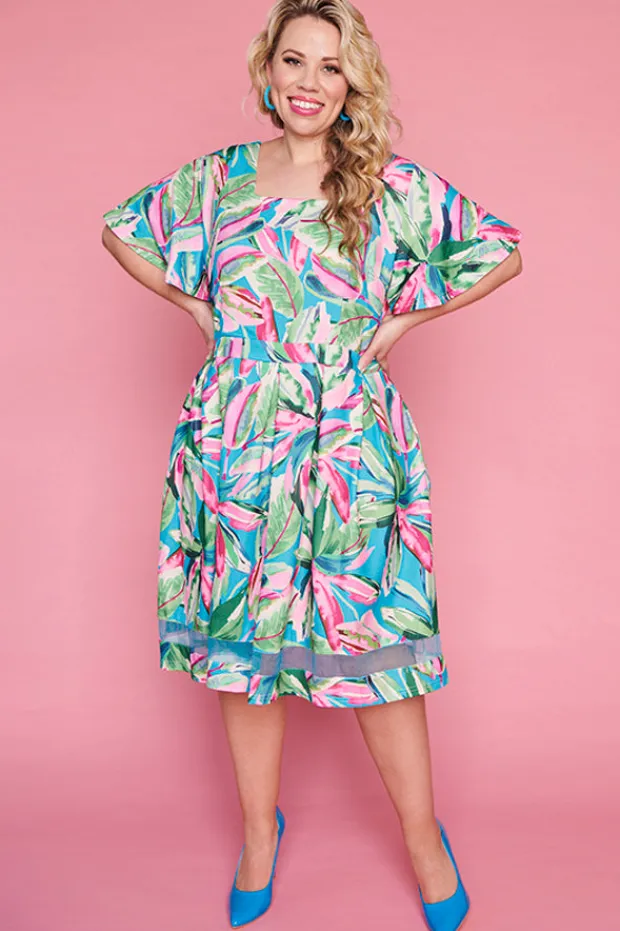 Lorraine Designs Fit & Flare Dresses | Cocktail Dresses*Sorrento Aqua Spring Party Dress