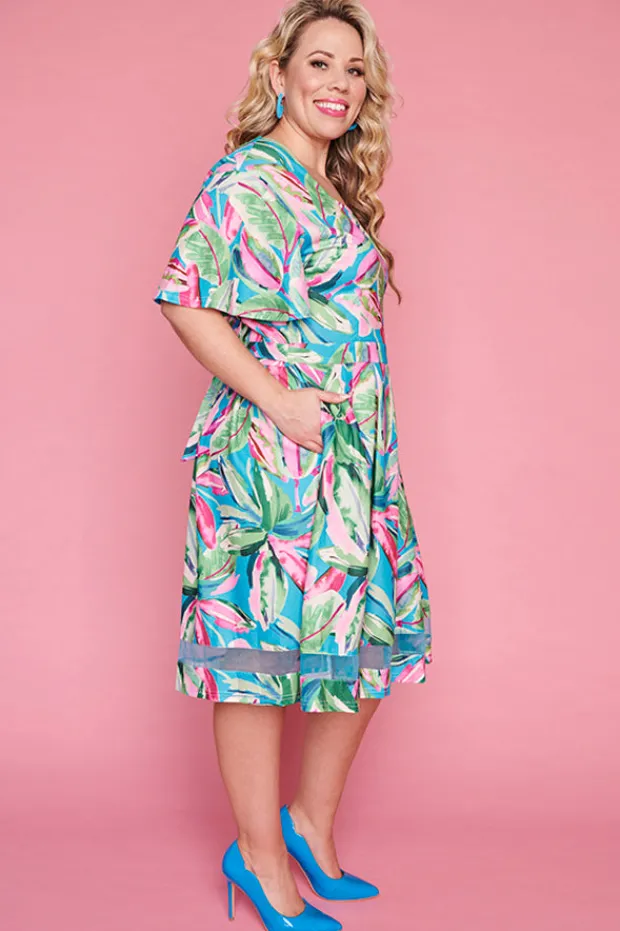 Lorraine Designs Fit & Flare Dresses | Cocktail Dresses*Sorrento Aqua Spring Party Dress