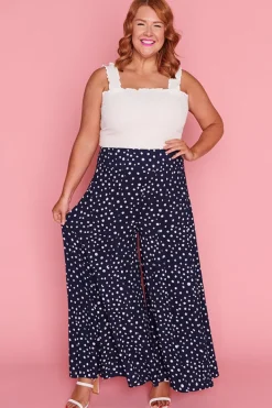 Lorraine Pants & Jeans*Sunshine Navy & White Flecks Pant