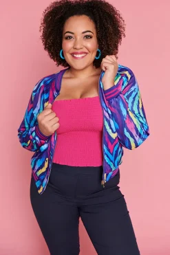 Lorraine Designs Jackets & Coats*Sutton Rainbow Zebra Jacket