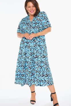 Lorraine Designs Loose Dresses | Casual Dresses*Sylvia Blue Leopard Dress