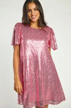 Lorraine Designs Loose Dresses | Casual Dresses*Taylor Pink Sequin Dress