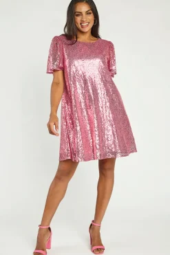 Lorraine Designs Loose Dresses | Casual Dresses*Taylor Pink Sequin Dress