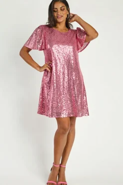Lorraine Designs Loose Dresses | Casual Dresses*Taylor Pink Sequin Dress