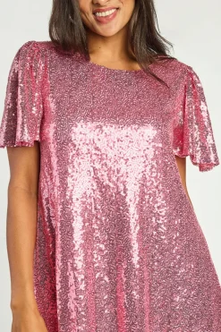 Lorraine Designs Loose Dresses | Casual Dresses*Taylor Pink Sequin Dress