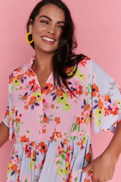 Lorraine Designs Casual Dresses | Fit & Flare Dresses*Terry Mixed Cherry Blossom Dress