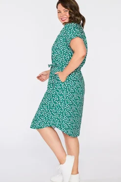 Lorraine Designs Shirt Dresses | Loose Dresses*Tessa Green Floral Dress