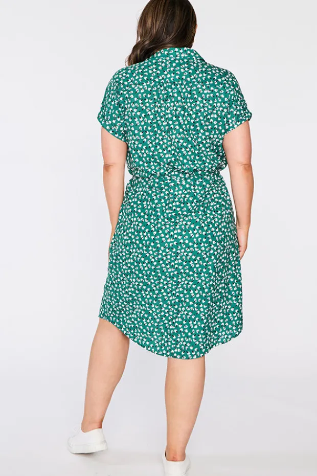 Lorraine Designs Shirt Dresses | Loose Dresses*Tessa Green Floral Dress