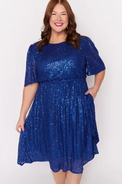 Lorraine Designs Sequin Dresses | Cocktail Dresses*Tinsley Cobalt Sequins Dress