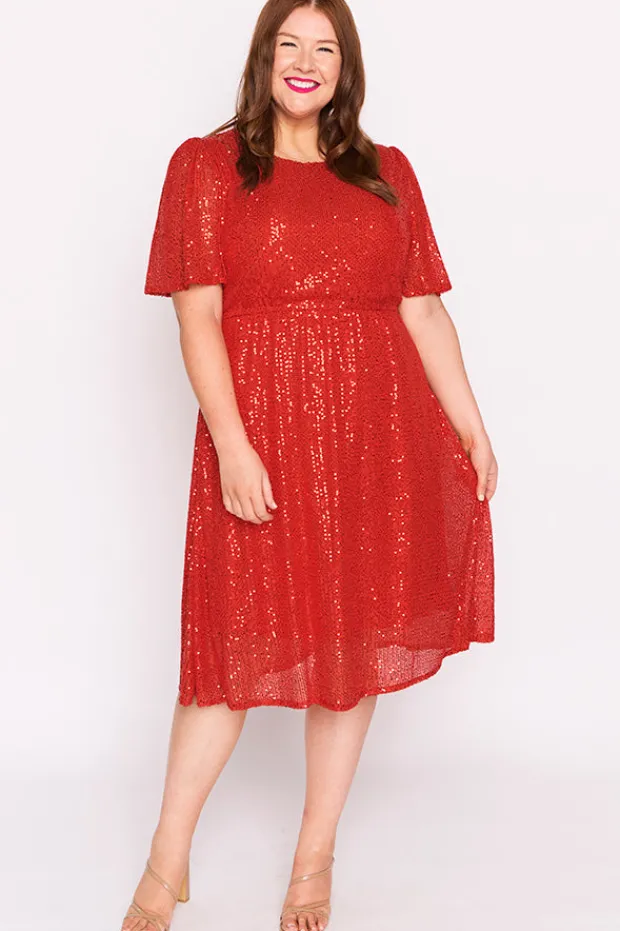 Lorraine Designs Sequin Dresses | Cocktail Dresses*Tinsley Red Sequins Dress