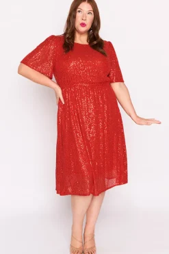 Lorraine Designs Sequin Dresses | Cocktail Dresses*Tinsley Red Sequins Dress