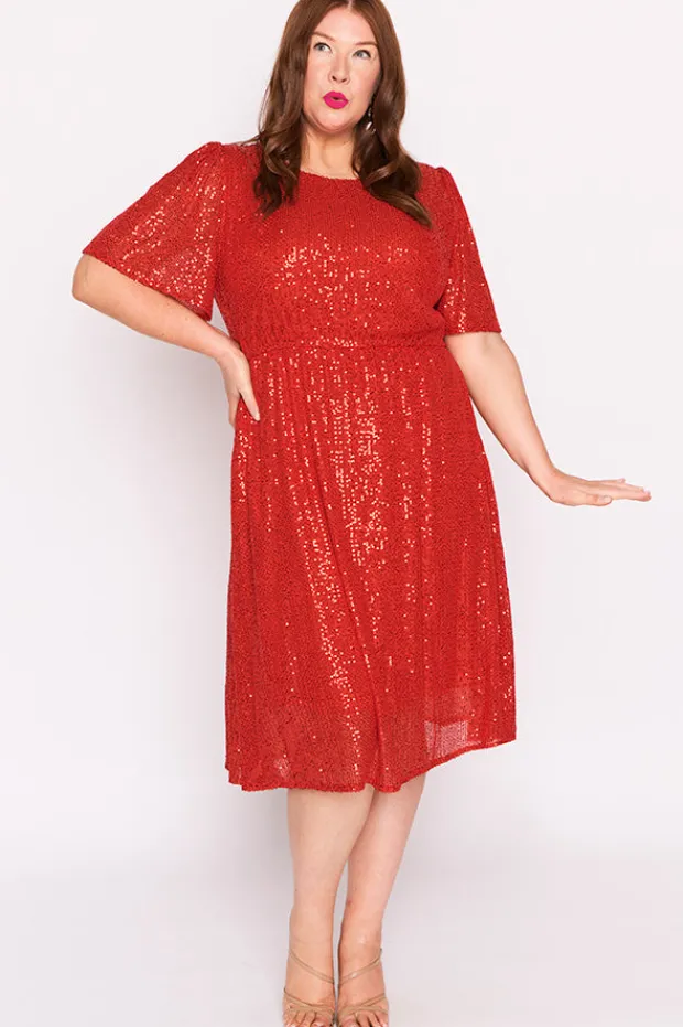 Lorraine Designs Sequin Dresses | Cocktail Dresses*Tinsley Red Sequins Dress