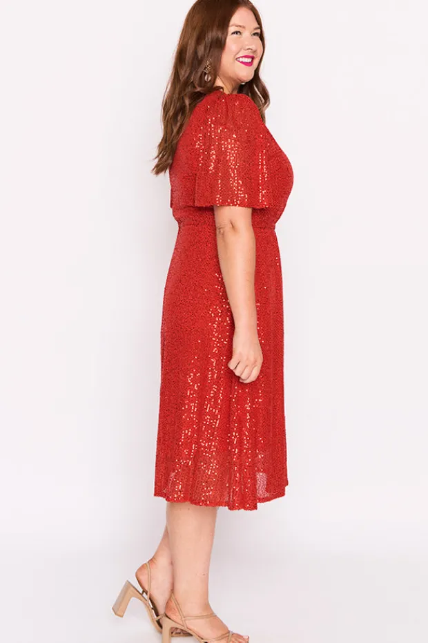 Lorraine Designs Sequin Dresses | Cocktail Dresses*Tinsley Red Sequins Dress