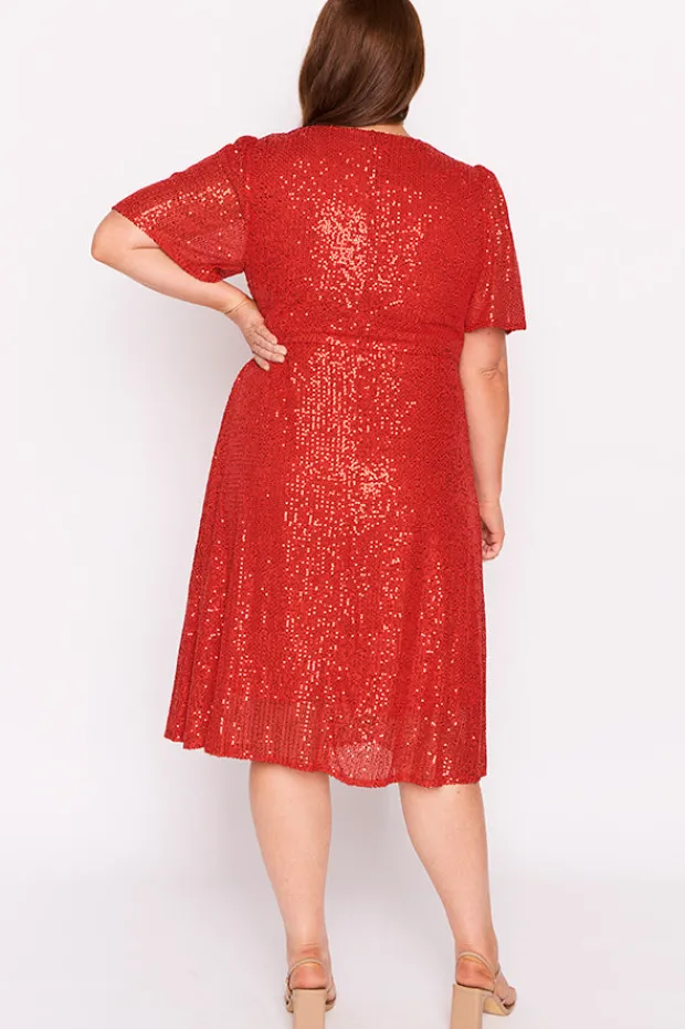 Lorraine Designs Sequin Dresses | Cocktail Dresses*Tinsley Red Sequins Dress