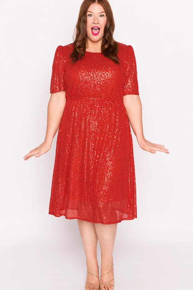 Lorraine Designs Sequin Dresses | Cocktail Dresses*Tinsley Red Sequins Dress