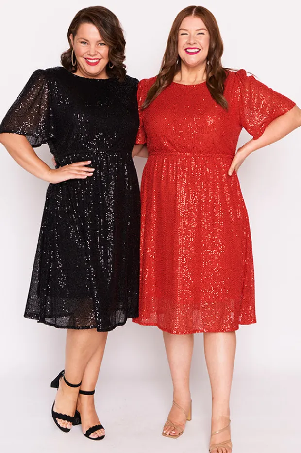 Lorraine Designs Sequin Dresses | Cocktail Dresses*Tinsley Red Sequins Dress