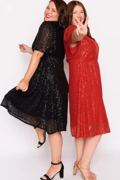 Lorraine Designs Sequin Dresses | Cocktail Dresses*Tinsley Red Sequins Dress