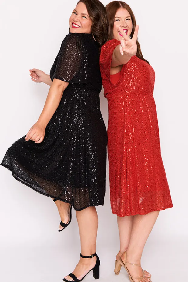 Lorraine Designs Sequin Dresses | Cocktail Dresses*Tinsley Red Sequins Dress