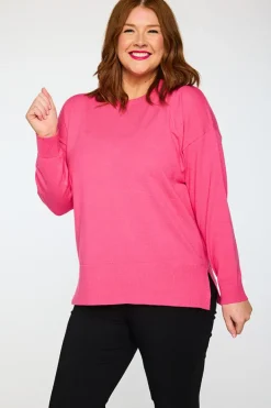 Lorraine Designs Knits & Cardigans*Tully Pink Crew Knit