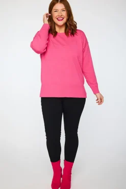 Lorraine Designs Knits & Cardigans*Tully Pink Crew Knit