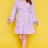 Lorraine Designs Casual Dresses | Fit & Flare Dresses*Victoria Purple Animal Dress