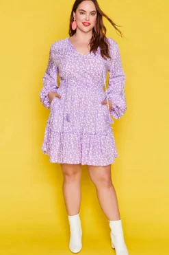 Lorraine Designs Casual Dresses | Fit & Flare Dresses*Victoria Purple Animal Dress