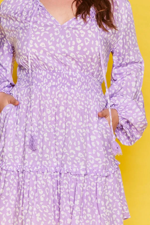 Lorraine Designs Casual Dresses | Fit & Flare Dresses*Victoria Purple Animal Dress