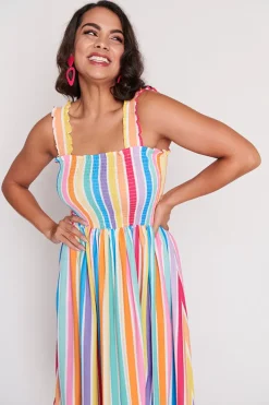 Lorraine Designs Casual Dresses | Fit & Flare Dresses*Wallflower LPD Candy Stripe Dress