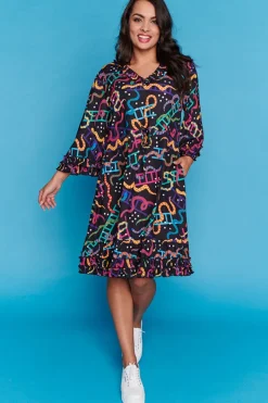 Lorraine Designs Casual Dresses | Fit & Flare Dresses*Winnie Snakes & Ladders Dress