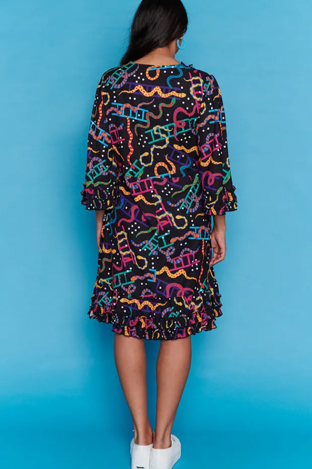 Lorraine Designs Casual Dresses | Fit & Flare Dresses*Winnie Snakes & Ladders Dress