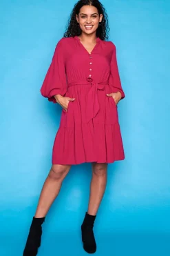 Lorraine Designs Casual Dresses | Fit & Flare Dresses*Zale Magenta Dress