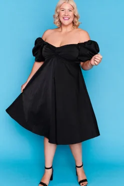 Lorraine Fit & Flare Dresses | Off The Shoulder Dresses*Zalia Black Dress