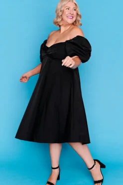 Lorraine Fit & Flare Dresses | Off The Shoulder Dresses*Zalia Black Dress